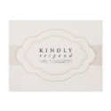 Vintage Charm Cream & Ivory Wedding RSVP postcards