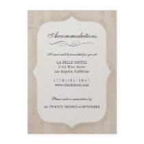Vintage Charm Cream Monogram Wedding Enclosure Personalized Announcements