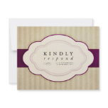 Vintage Charm Ivory & Aubergine Response Cards invitations