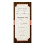 Vintage Charm Pink & Chocolate Monogram Wedding Invite