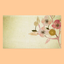 Vintage Cherry blossom flowers Business Card business cards