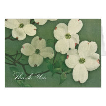 Vintage Cherry Blossom Thank You Card