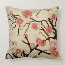 Vintage Cherry blossom tree American MoJo Pillow