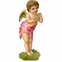 Vintage Cherub Photo Sculpture