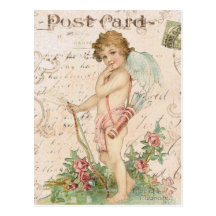 Vintage cherub Valentine postcard