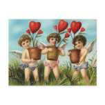 Vintage Cherubs & Heart Flowers Valentine postcards