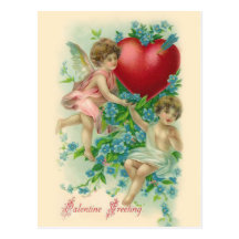 Vintage Cherubs Valentine Postcard