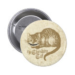 Vintage Cheshire Cat Illustration Pin