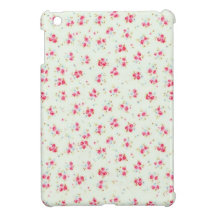Vintage chic floral roses pink shabby rose flowers iPad mini case