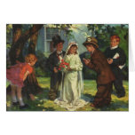 Vintage Child Bride and Groom; Pretend Wedding cards