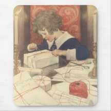 Vintage Child, Christmas Eve, Jessie Willcox Smith Mouse Pads