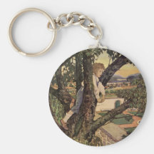 Vintage Child, Foreign Land, Jessie Willcox Smith Key Chain