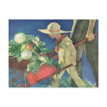 Vintage Child, Organic Gardening; Victory Garden Post Card