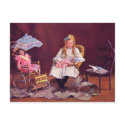 Vintage Child Role Playing Postcard
