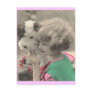 Vintage child with dog postcard