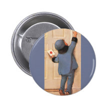 Vintage Child with Valentine's Day Letter Buttons
