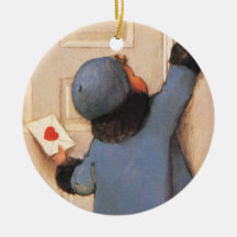 Vintage Child with Valentine's Day Letter Ornaments