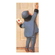 Vintage Child with Valentine's Day Letter Full Color Rack Card