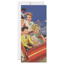 Vintage Children Balloons Dog Roller Coaster Ride