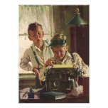 Vintage Children, Boys Journalist, Office Party Personalised Invites