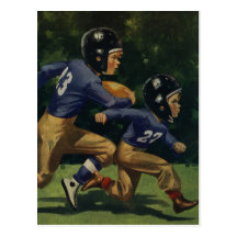 Vintage Children, Boys Playing Football, Sports Postcards