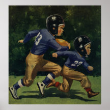 Vintage Children, Boys Playing Football, Sports Posters