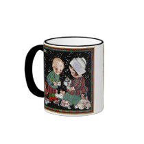 Vintage Children Having a Tea Party with Dolls Mug