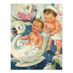 Vintage Children in Swan Tub, Child Birthday Party Invitation