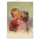 Vintage Children Kissing Art, Karl Feiertag 1910 Greeting Card