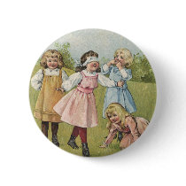 Vintage Children Playing Blindfold Games Pinback Buttons