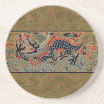 Vintage Chinese Dragon Symbol of Strength Beverage Coaster