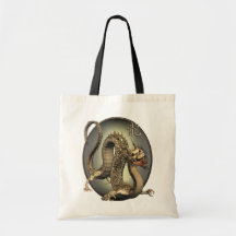 Vintage Chinese Dragon Tote Bag