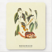 Vintage Chipmunk Illustration Mouse Mat