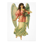 Vintage Christmas Angel, Angelic Victorian Die Cut Personalized Invitation