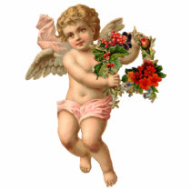 Vintage Christmas Angel Ornament Photo Sculptures