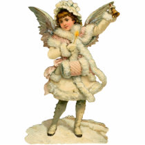 Vintage Christmas Angel Sculpture Pin
