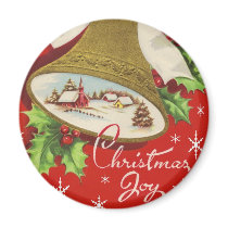 Vintage Christmas Bells Fridge Magnets