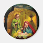 Vintage Christmas Birth of Jesus Refrigerator Magnets