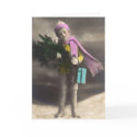 Vintage Christmas Boy, Tree & Gifts cards