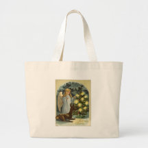 Vintage Christmas Canvas Bags