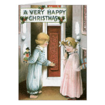 Vintage Christmas Card Childrens card