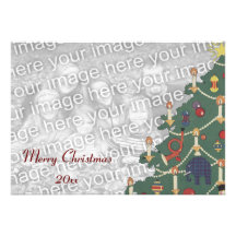Vintage Christmas Card, Decorate Christmas Tree Personalized Announcements