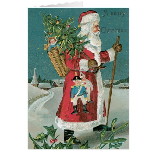 Vintage Christmas Card German Santa Zazzle