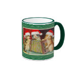 Vintage Christmas Cats Coffee Mug