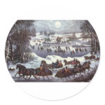 Vintage Christmas; Central Park in Winter stickers