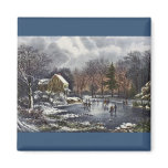 Vintage Christmas; Early Winter magnets