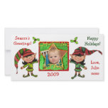 Vintage Christmas Elves Photo Card photo cards