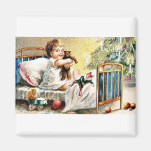 Vintage Christmas Fridge Magnet