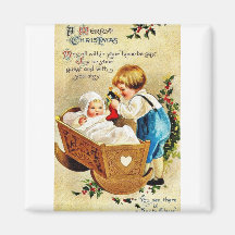 Vintage Christmas Fridge Magnets