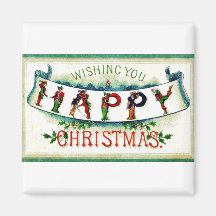 Vintage Christmas Fridge Magnets